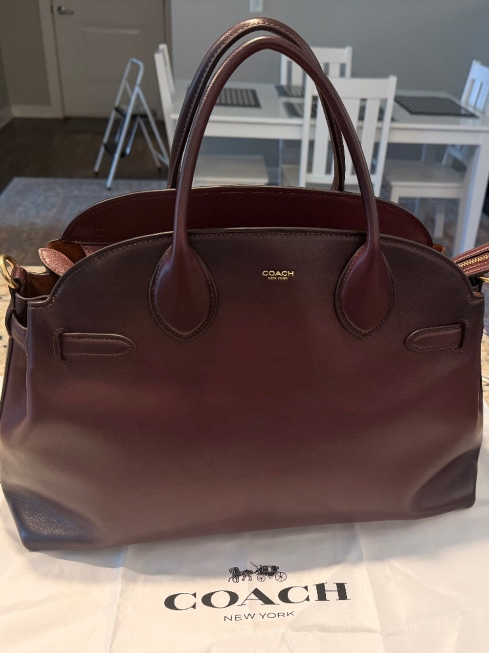 Coach Soft Empire Carryall Bag 40 Merlot/Brass